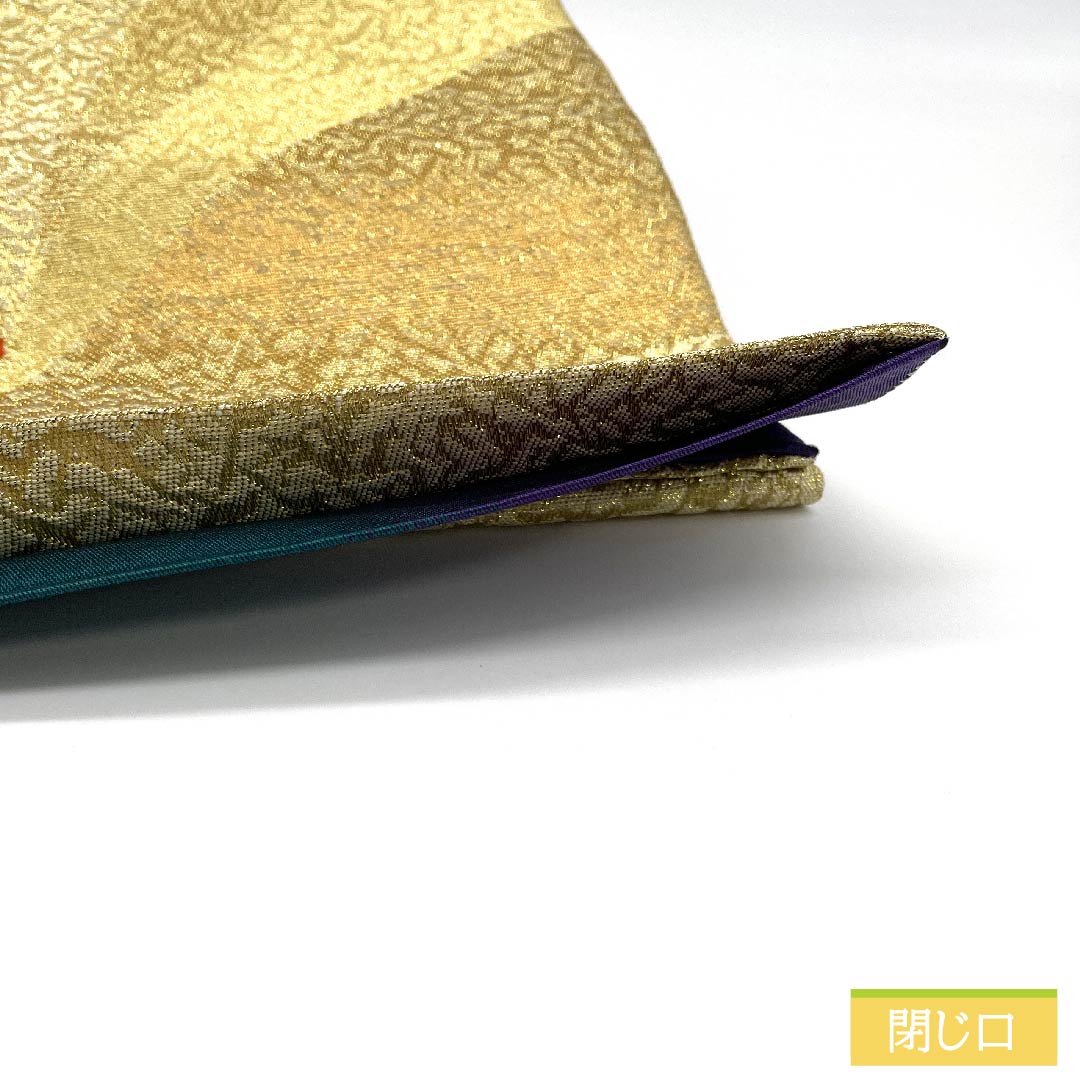 Fukuro Obi, Pure Silk, Gold, Abstract Pattern, Length 462cm, S Rank, Six-way, Formal, Gold-based, 1123011522421