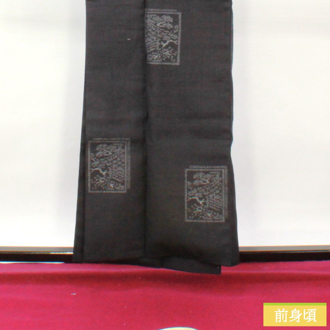 Tsumugi, pure silk, length 157.5cm, sleeve length 62cm, dark blue, authentic Yuki Tsumugi, important intangible cultural property, 100 tortoiseshell pattern, A rank, lined, navy blue, 1116003513318
