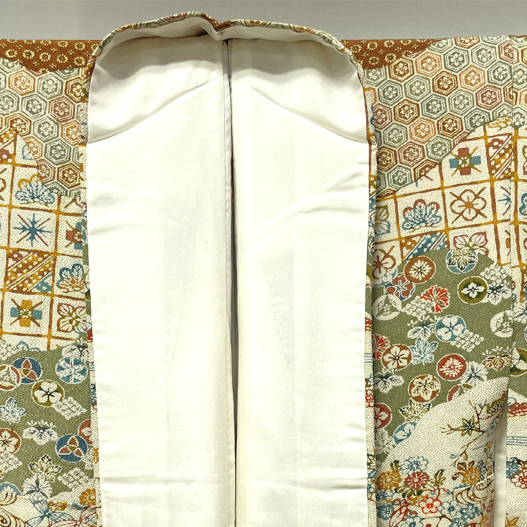 訪問着 正絹 袷 身丈158cm 裄丈63cm 京紅型 吉祥文様 Sランク グラデーション系 1112003212399