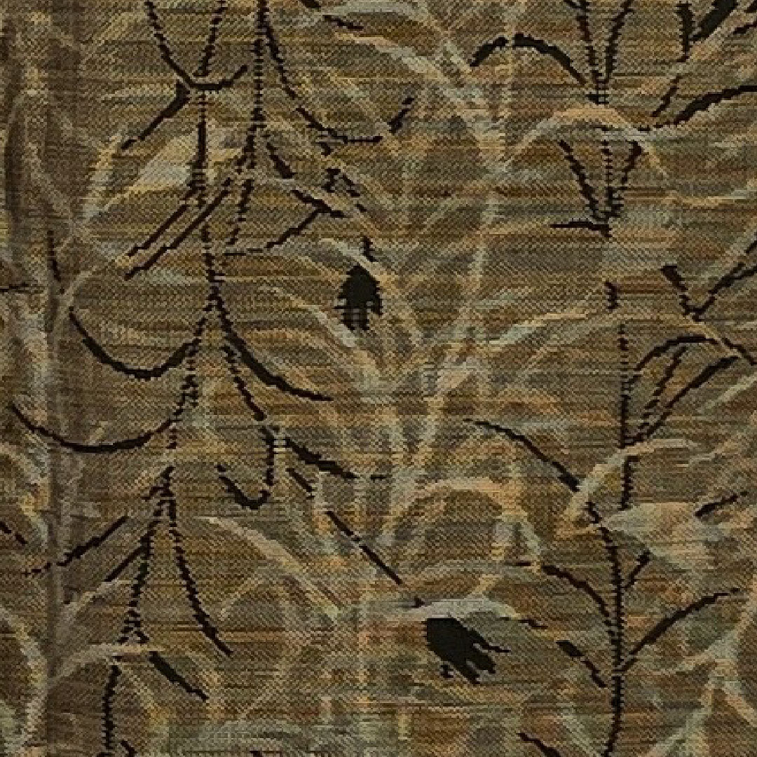 Oshima Tsumugi, Length 159cm, Sleeve length 65cm, Warp and weft ikat, Floral pattern, Pure silk, B rank, Awase, Brown, 1116001253314