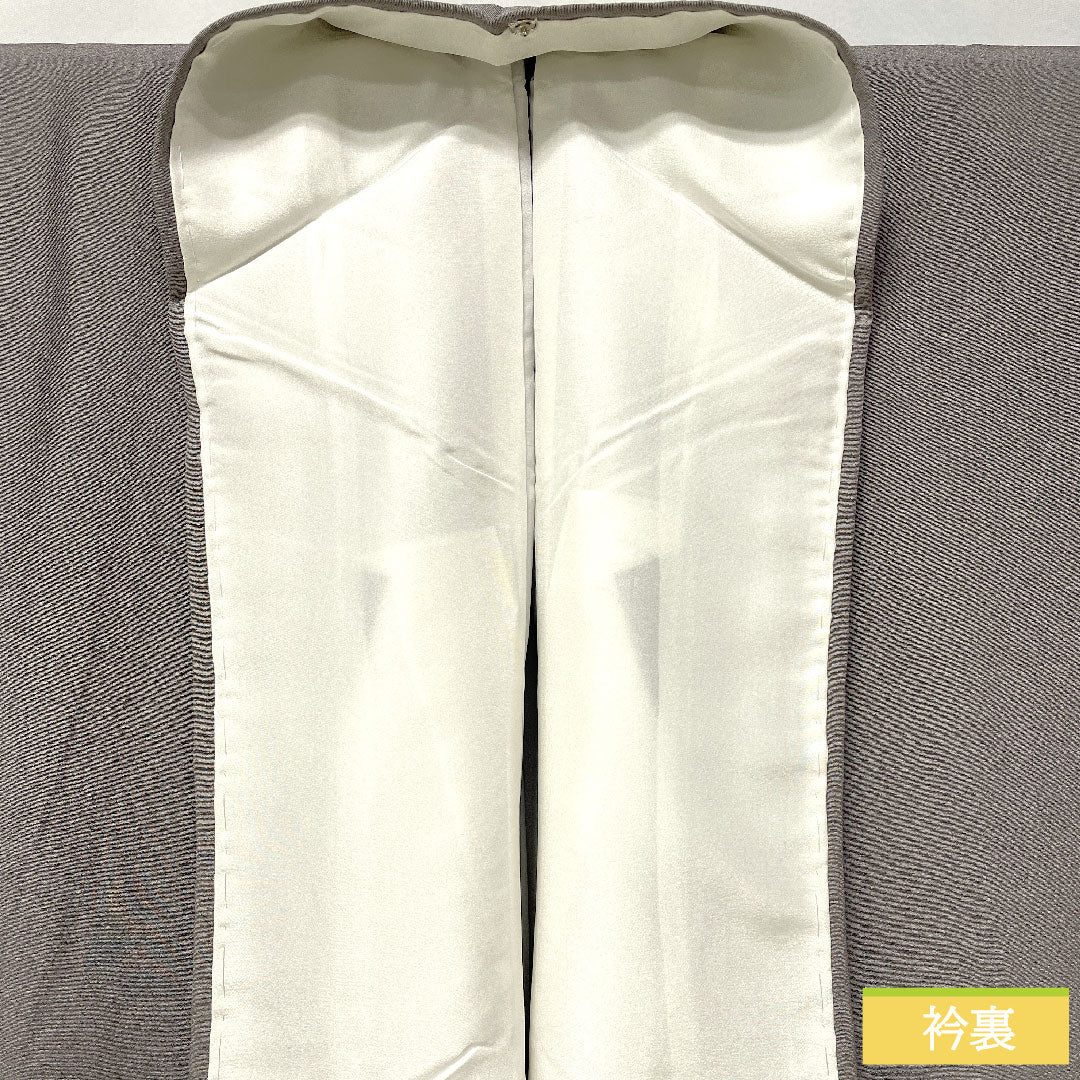 Plain color, pure silk, length 156cm, sleeve length 63cm, tin color, plain color, blurred pattern, lined, S rank, gray 1114001632322