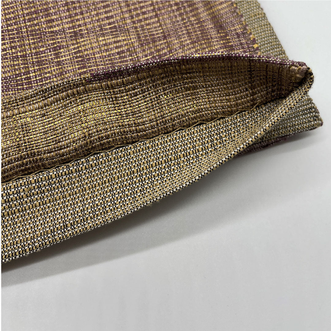 Fukuro Obi (Japanese-style sash dyed with brush) with wave pattern, obi length 428cm, pure silk, S rank, full length, casual, brown, 1123005132314