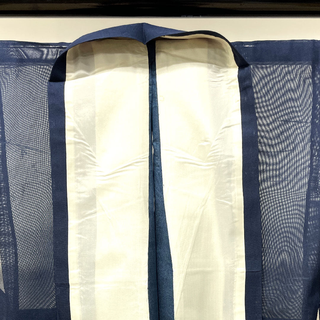 Summer item, pure silk, plain color, length 155cm, sleeve length 65.5cm, dark blue, flowing water, gauze, S rank, navy blue, 1132000992318