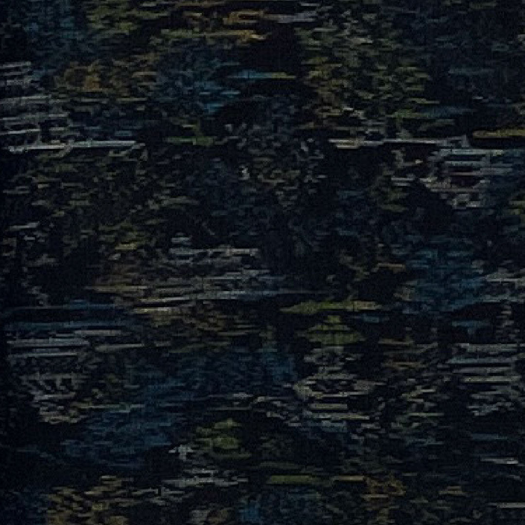 Tsumugi, Length 158cm, Sleeve length 62.5cm, Landscape pattern, Pure silk, S rank, Lined, Navy blue, 1116001292318