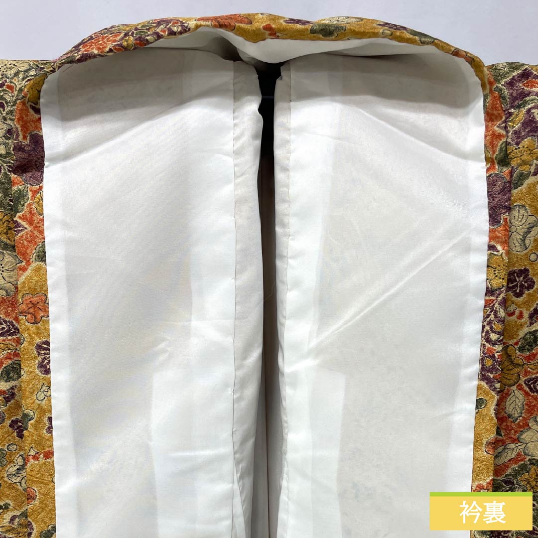 Komon (small pattern) kimono, polyester, length 158.5cm, sleeve length 63.5cm, lined, stencil-dyed, cloud-patterned, all-over floral print, washable, A-rank, gradient, 1115006093399