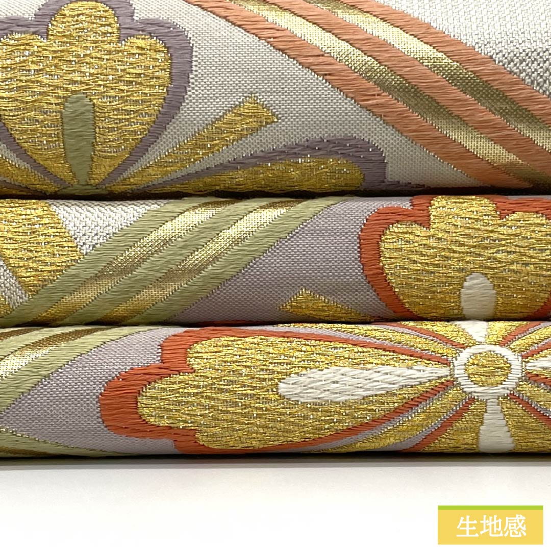 【Unfinished】Fukuro obi, pure silk, S-rank, Komori Textile, for Kurotomesode/Furisode, Sueri, Nishijin-ori, obi length 452cm, Rokutsu, formal, silver-toned, 1123015572422