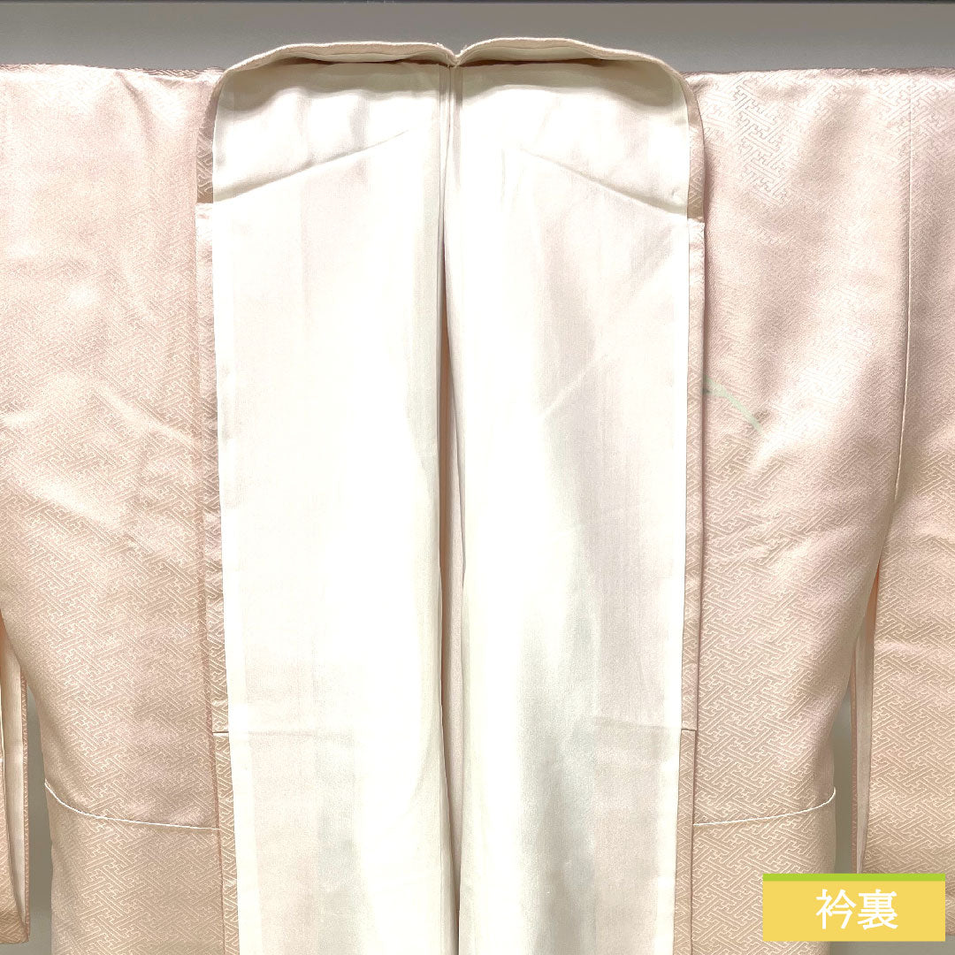訪問着 正絹 袷 身丈158.5cm 裄丈64.5cm 薄桜色(うすざくらいろ) 京友禅 草花模様 Aランク ピンク系 1112004373313