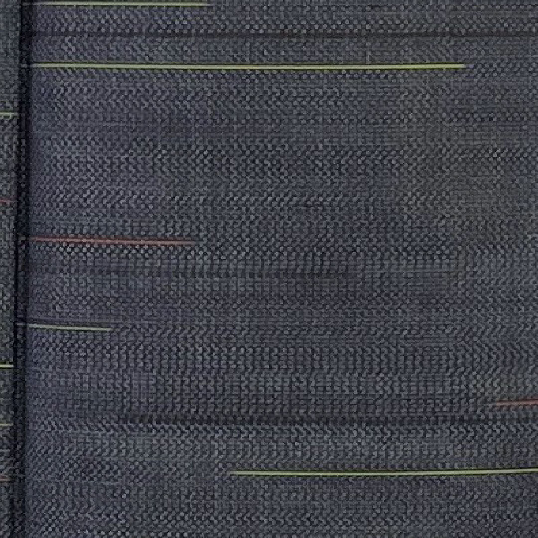 Oshima Tsumugi, Length 160cm, Geometric pattern, Pure silk, A rank, Lined, Navy blue, 1116001383418