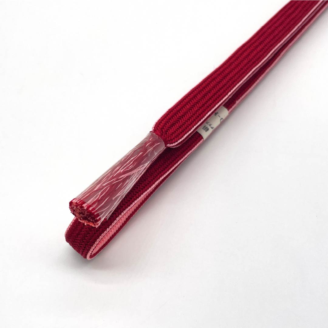 (Like new) S-Rank Silk Obijime and Obiage Set, Sapphire and Crimson with Glitter, Approximately 156cm Long, 1.3cm Wide, Semi-Formal, Red, Item Number: 1141000152312