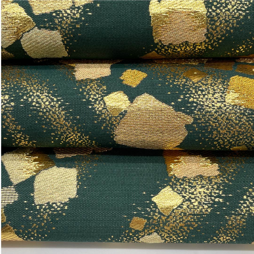 Fukuro Obi (Deep Green) Confetti Pattern Obi Length 436cm Pure Silk A Rank Six-way Semi-formal Green 1123009513319