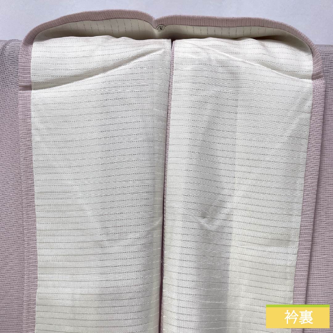 Summer pure silk formal kimono, length 153cm, sleeve length 61.5cm, cherry blossom color, Kyoto Yuzen, one crest, circle with tangerines, silk, B rank, pink, 1132002194213
