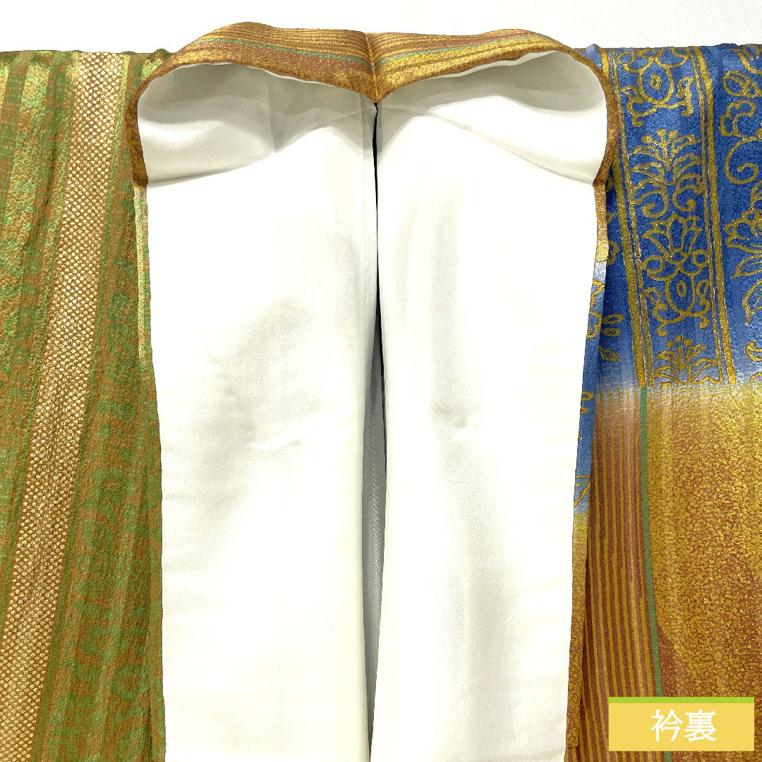 Homongi, pure silk, lined, length 157.5cm, sleeve length 63.5cm, abstract pattern, Tokyo Masuiwaya, basting thread included, unused, S rank, gradient, 1112005072399