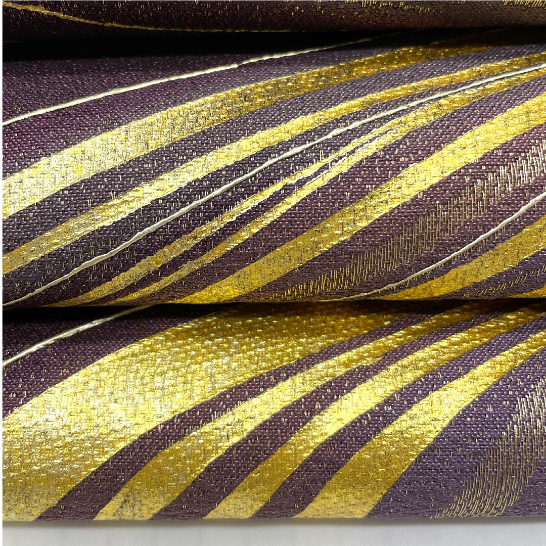 Fukuro Obi Futari Shizukairo (Futari Shizukairo) Reversible Flowing Water Scales Length 446cm Pure Silk S Rank Full Length Formal Purple 1123006662320