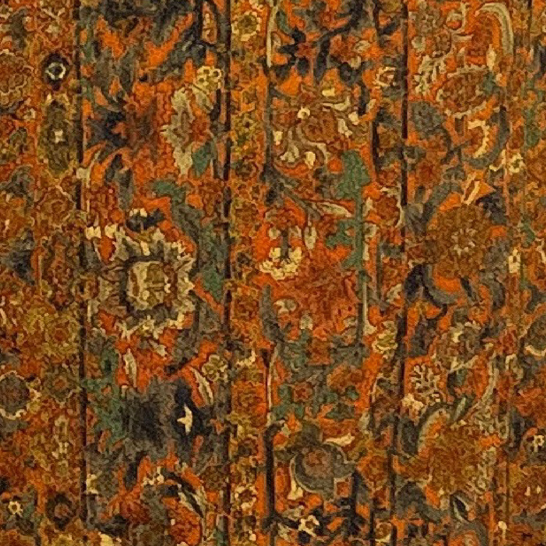 Komon, Length 163cm, Sleeve length 65cm, Lined, Sarasa pattern, Pure silk, S rank, Brown, 1115000932414