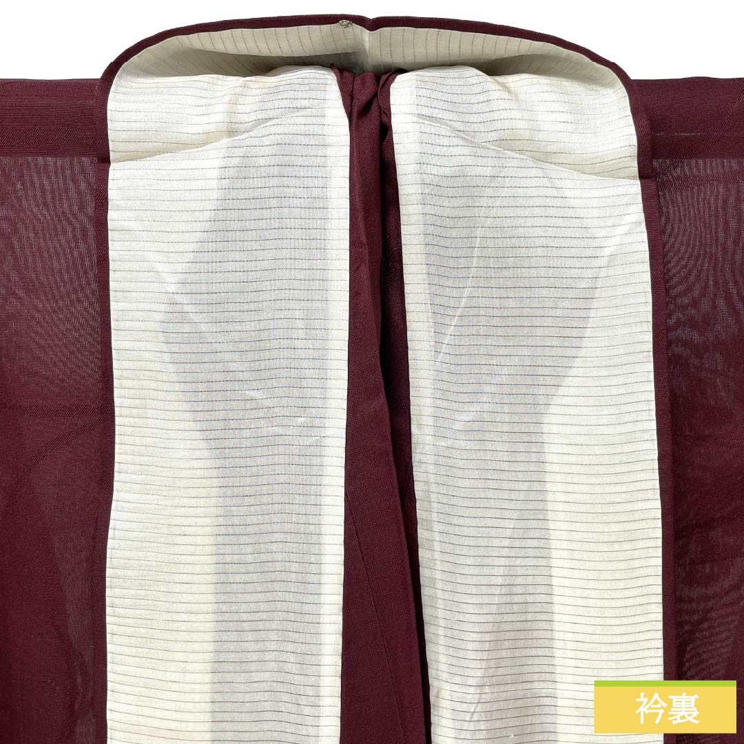 Summer Item Pure Silk Iromuji S Rank Length 160.5cm Sleeve-to-shoulder 66cm Mokuranjiki (Light Orange) Grass Leaf Monsha Sha Reddish 1132003692412
