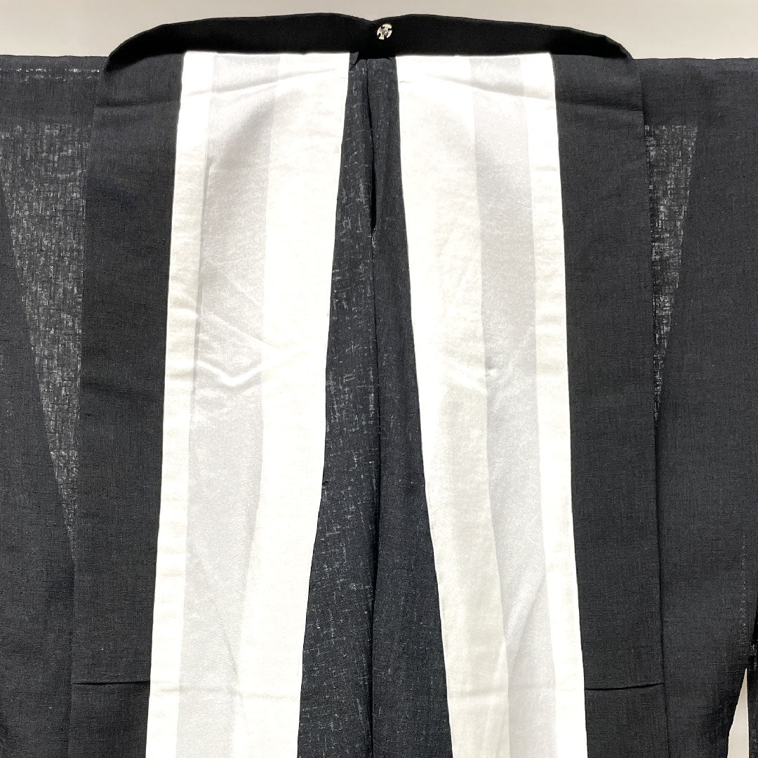 夏物 正絹 訪問着 身丈164cm 裄丈63cm 抽象模様 紗 Sランク 黒系 1132001322410