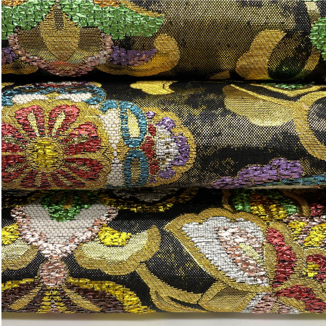 袋帯 黒色 振袖用 唐花模様 鳳凰 帯丈435cm 正絹 Aランク 六通 フォーマル 黒系 1123007133310