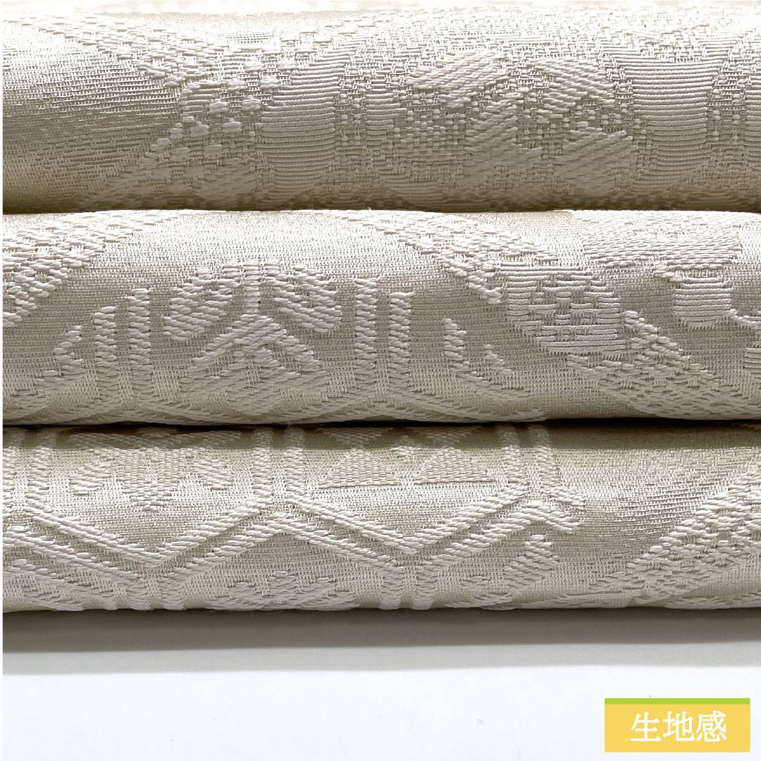 Fukuro Obi, pure silk, chalk color, flower circle pattern, diamond pattern, obi length 460cm, A rank, full length, semi-formal, white, 1123012213411