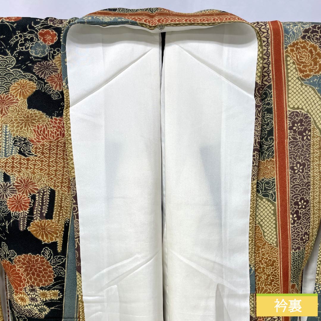 Komon (small pattern) pure silk, A-rank, length 155cm, sleeve length 62cm, lined, vertical stripes, classic gradient pattern, product number 1115006603399
