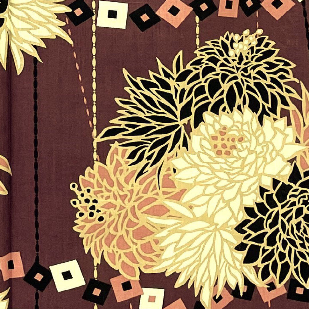(New old stock) Yukata, Chrysanthemum, Cotton, S rank, Single layer, Length 163.5cm, Sleeve length 67cm, Purple, 1118000152420