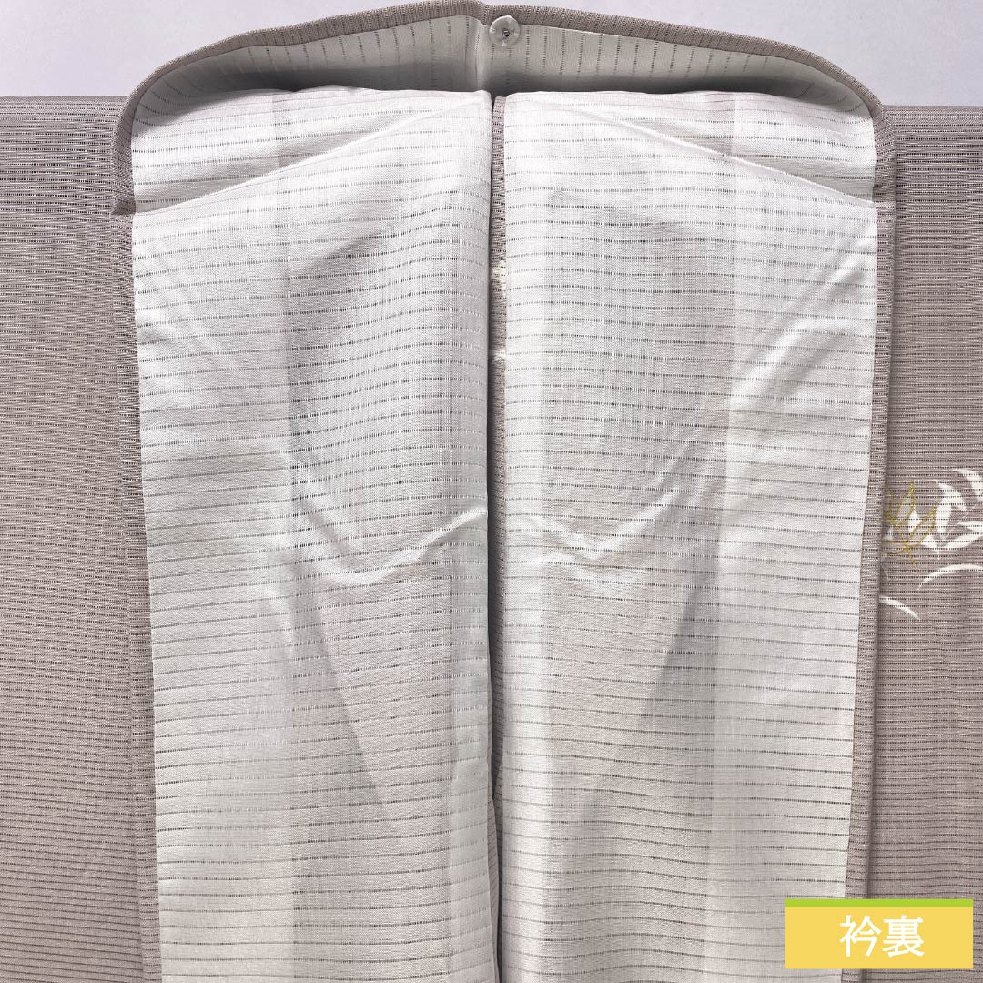 Summer pure silk formal kimono, length 165cm, sleeve length 66cm, light plum gray, Kyoto yuzen, gold leaf, snowflake, silk, A rank, gray, 1132002033522