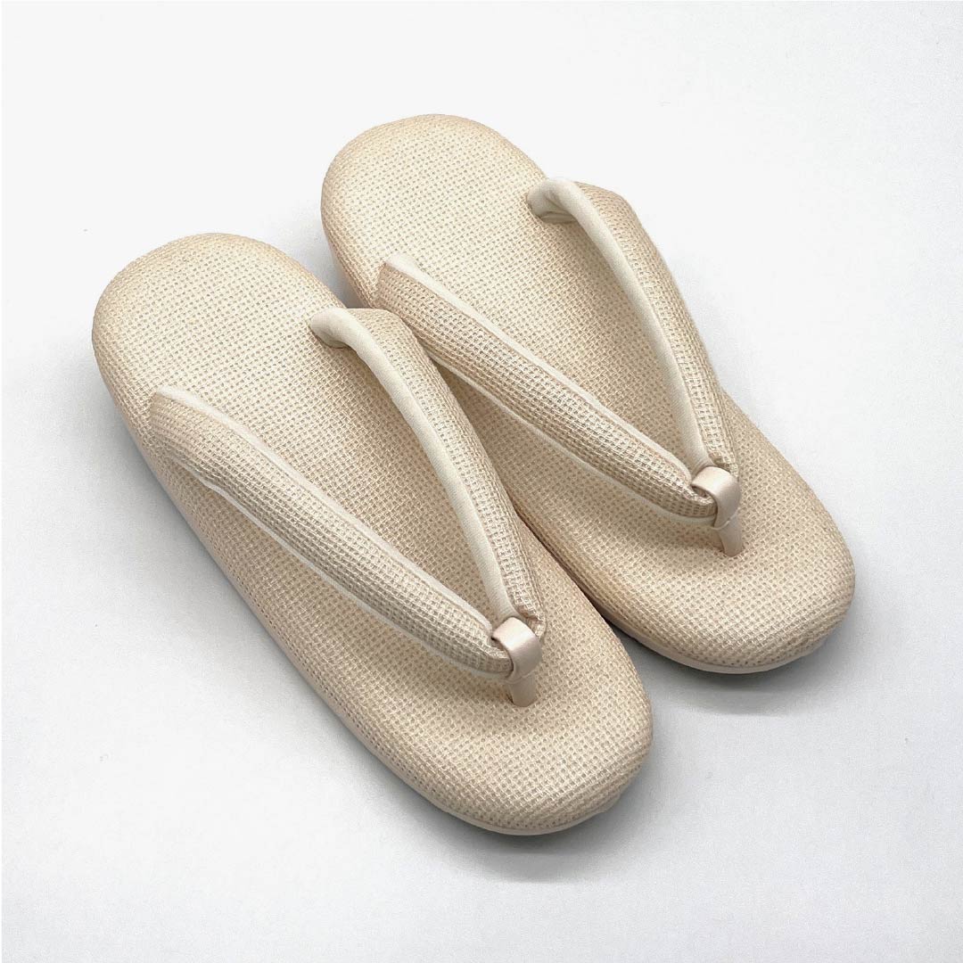 (Like New) Casual Zori and Bag Set, New Condition, Single-Layer, Summer, Memory Foam Zori with La Sole, Size M, Light Blue, 1133000351324