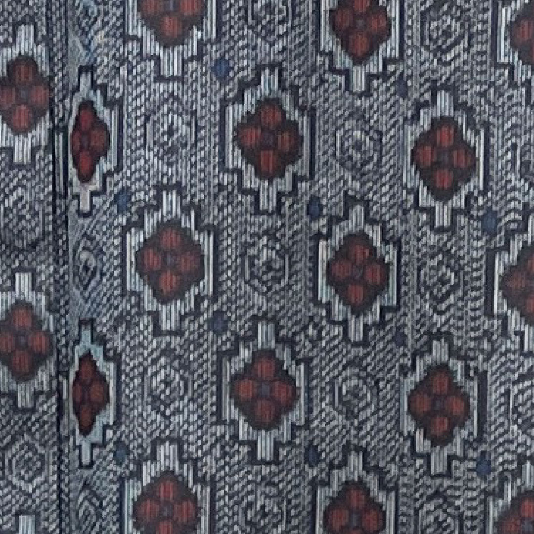 Murayama Oshima Length 154cm Sleeve length 63cm Geometric pattern Pure silk A rank Awase Navy blue 1116002133218