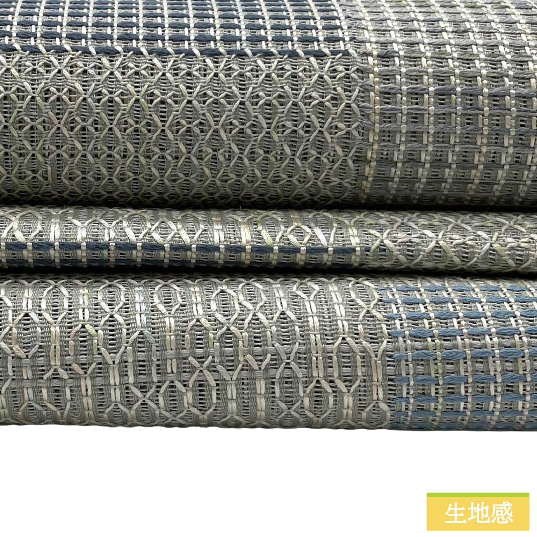 名古屋帯 正絹 Aランク 開き仕立て 夏帯 幾何学模様 変わり市松 帯丈356cm 全通 カジュアル グラデーション系 1124013023399