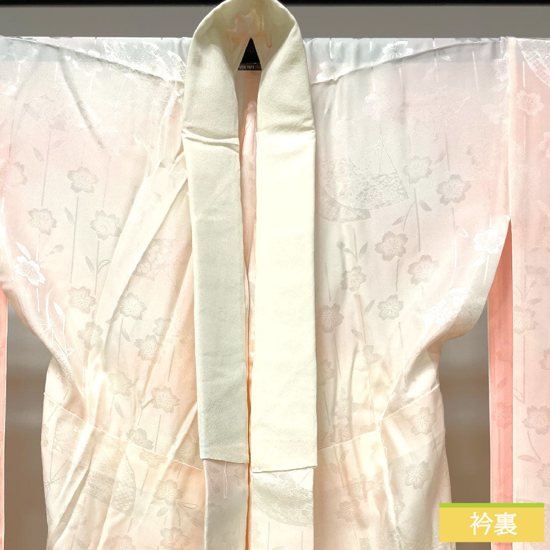 長襦袢 正絹 身丈134cm 裄丈68.5cm 単衣 振袖用 ぼかし染 Sランク ピンク系 1129000632413