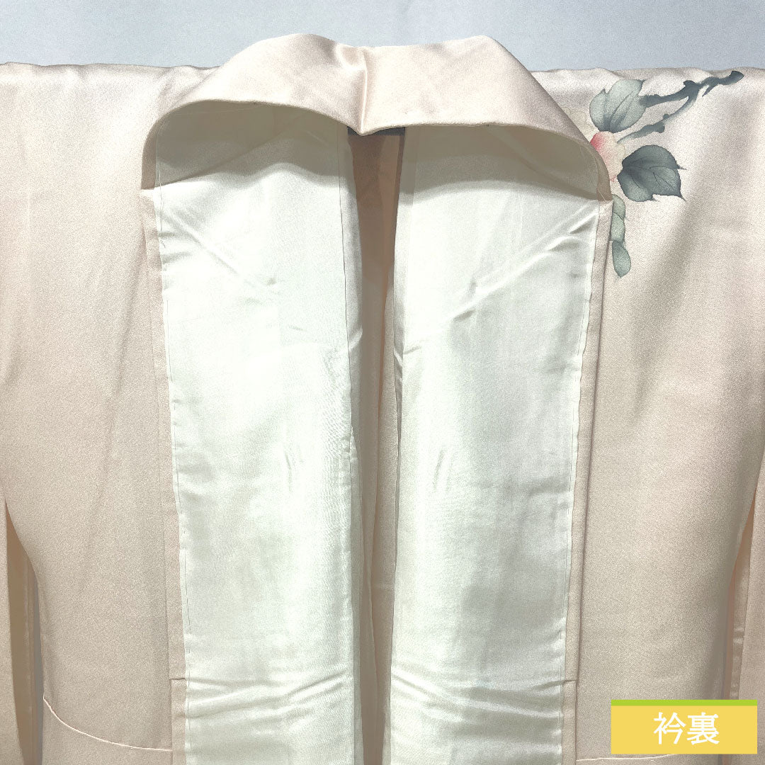 訪問着 正絹 袷 身丈157cm 裄丈64cm 京友禅 草花模様 しつけ糸付き 未使用品 Sランク ピンク系 1112005182313