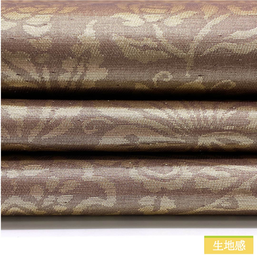 Fukuro Obi (Sash) - Pure Silk - Peony Gray - European Pattern - Obi Length 428cm - B Rank - Six Passes - Semi-Formal - Gold 1123012314321