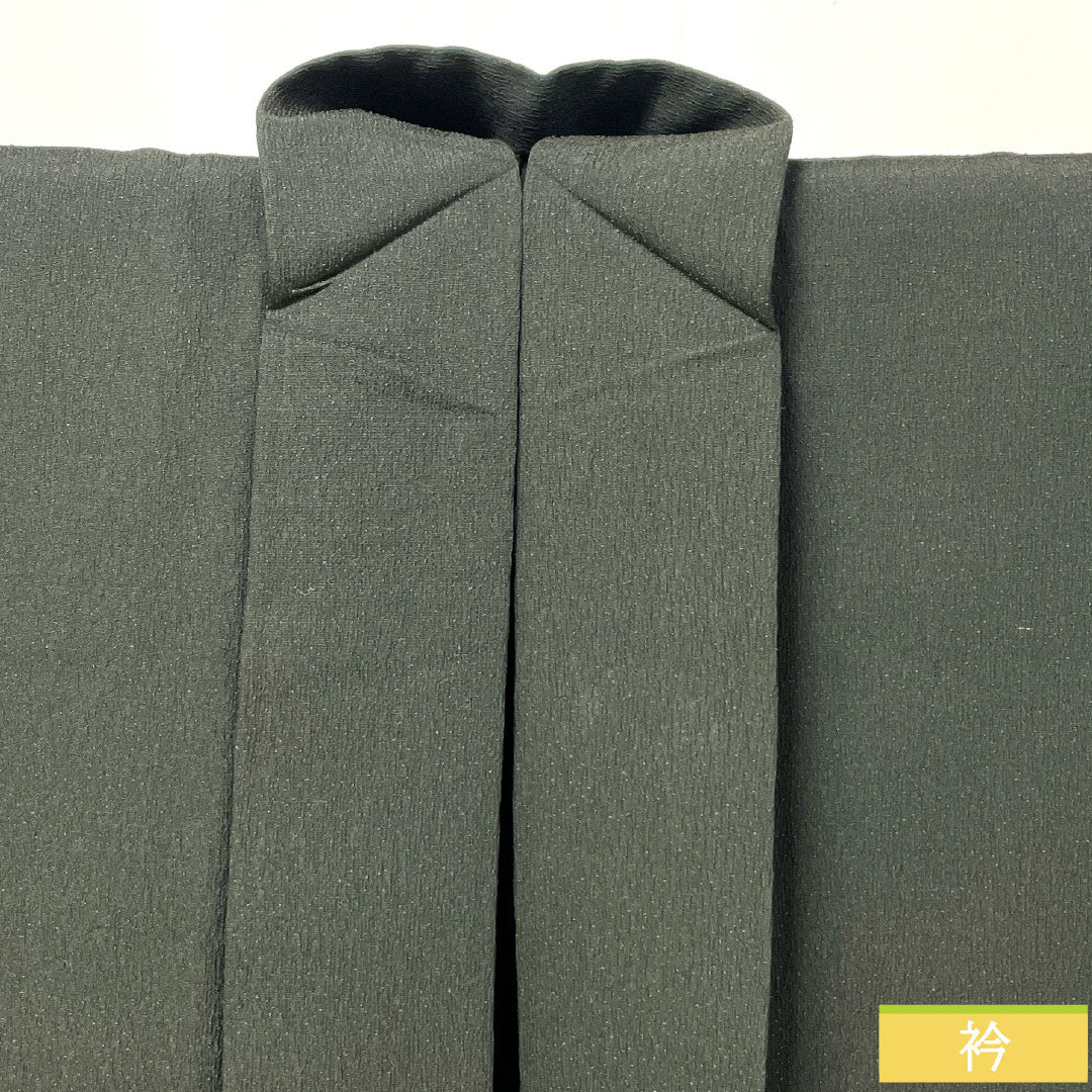 Men's Silk S-Rank Kimono, Length 89.5cm, Sleeve Length 65cm, Solid Black, Product Number: 1119001532110