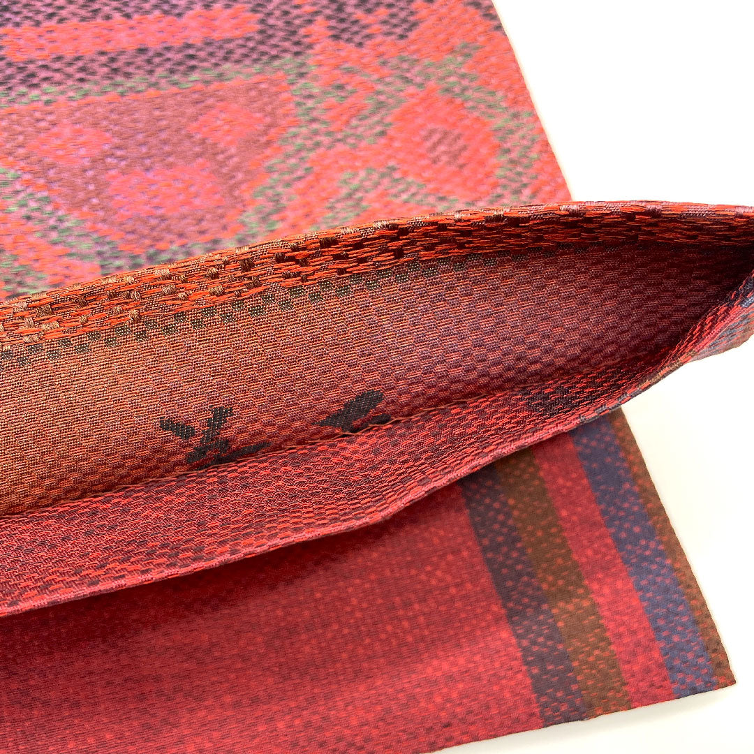 Fukuro Obi Egyptian Pattern Length 424cm Pure Silk S Rank Six-way Casual Red 1123002652312