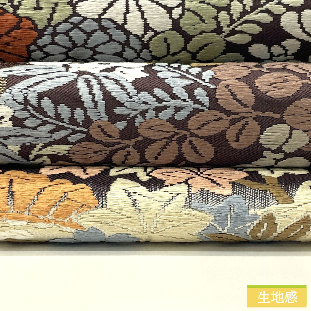 袋帯 正絹 Sランク 唐織 西陣織 四季草花文 帯丈428cm 六通 フォーマル グラデーション系 1123017442399