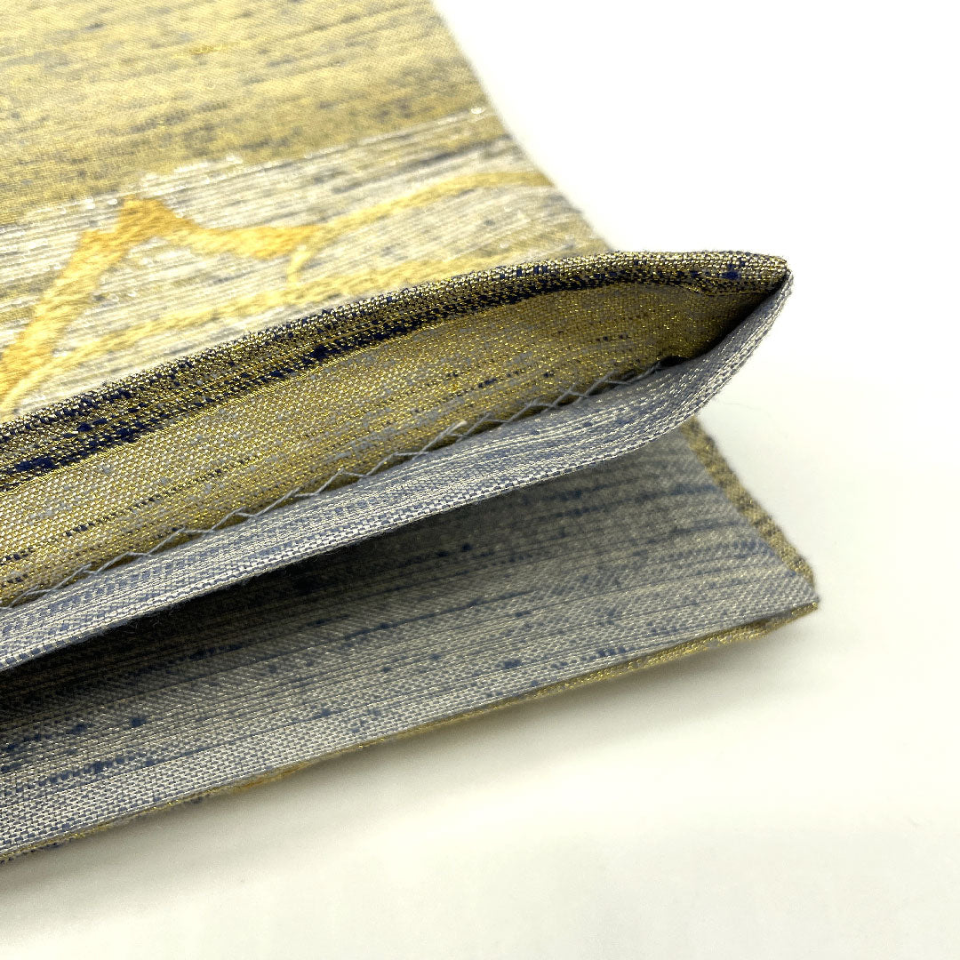 Fukuro Obi (Bag) with Gold Thread by Kondo Yuzo, Length 438cm, Pure Silk, S Rank, Six-Way, Formal, Gold, 1123004622321