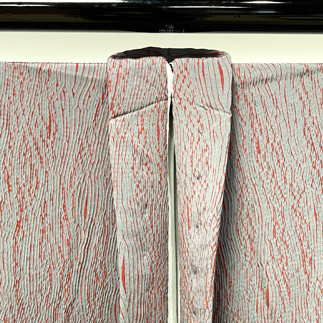 小紋 身丈147.5cm 裄丈61cm 袷 灰色 絞り 抽象模様 正絹 Sランク グレー系 1115003262122