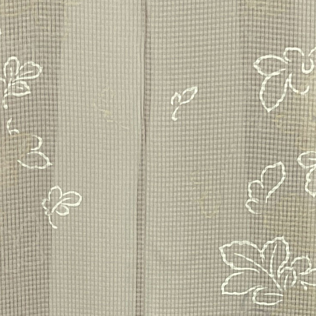 Haori (Japanese traditional coat) Length 90.5cm Sleeve length 63cm Tokiwa gray Made by Horiichi Chrysanthemum leaf pattern Pure silk S rank Gauze Gray 1117000522922