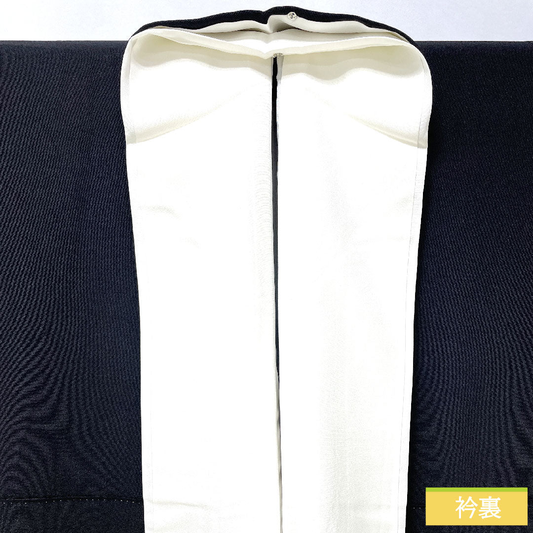 黒留袖 正絹 身丈162.5cm 裄丈69cm 袷 京友禅 大名行列 作家物 松尾光琳 五つ紋 丸に角立四ツ目 Aランク 黒系 1111001603410