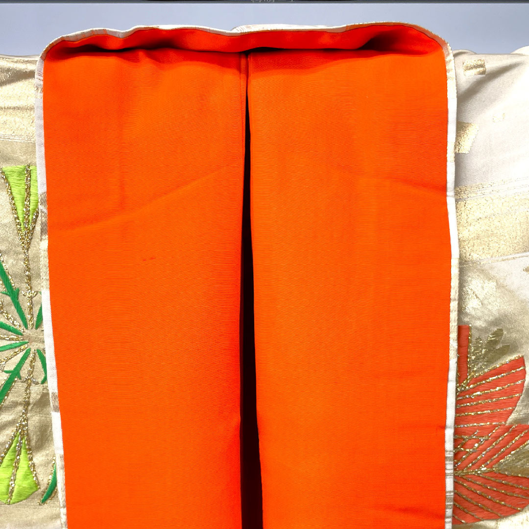 色打掛 身丈184cm 千總 大丸 千歳契松文 金駒刺繡 正絹 Bランク 袷 クリーム系 1110000604915