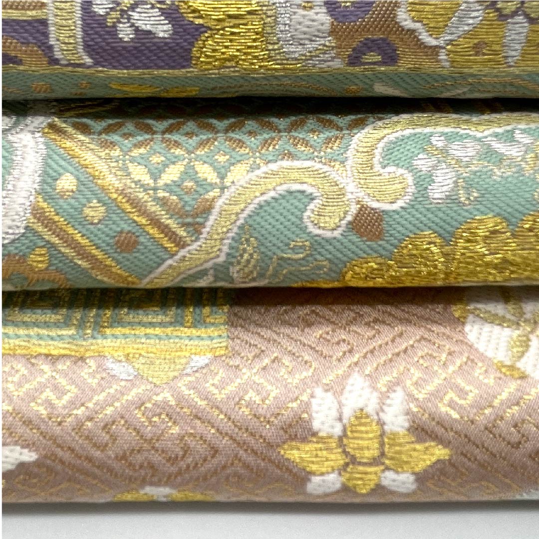 袋帯 花うさぎ 正倉院文様 荒磯(あらいそ) 鶴 帯丈430cm 正絹 Aランク 六通 フォーマル グラデーション系 1123005833399