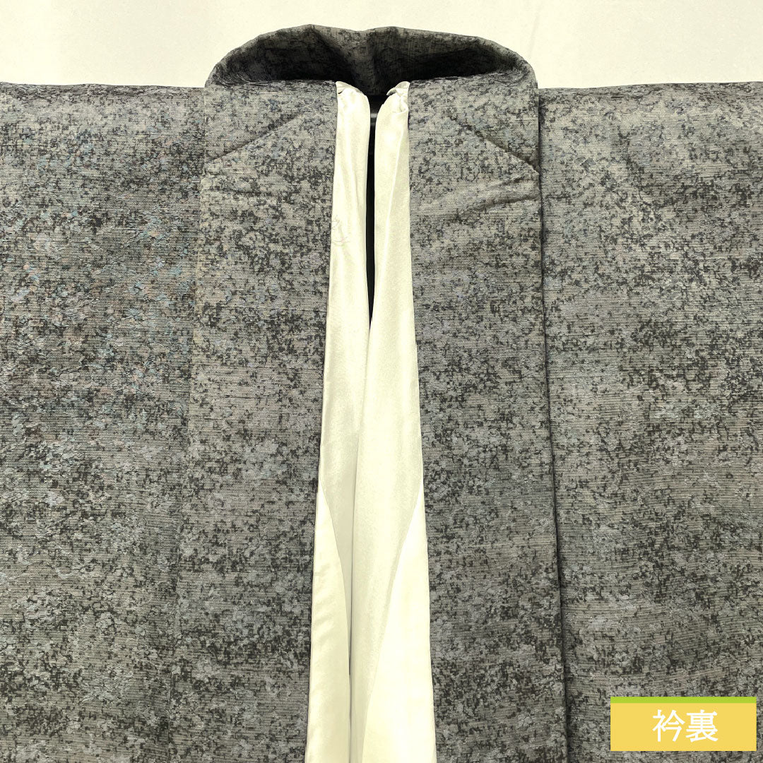 Men's pure silk, Rank A, length 139.5cm, sleeve-to-sleeve 68.5cm, pongee fabric, gradated dyeing, lined, grey family, 1119001723322