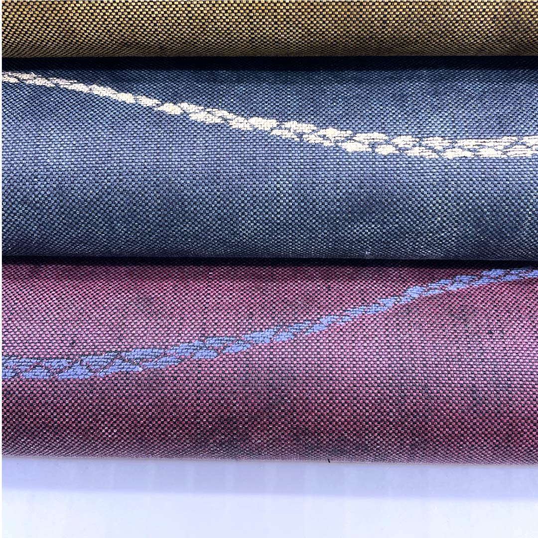 Fukuro Obi, Lacquer Foil, Horizontal Stripes, Line Pattern, Checkered, Length 440cm, Pure Silk, A Rank, Six-Ply, Casual, Gradient Style, 1123005563399