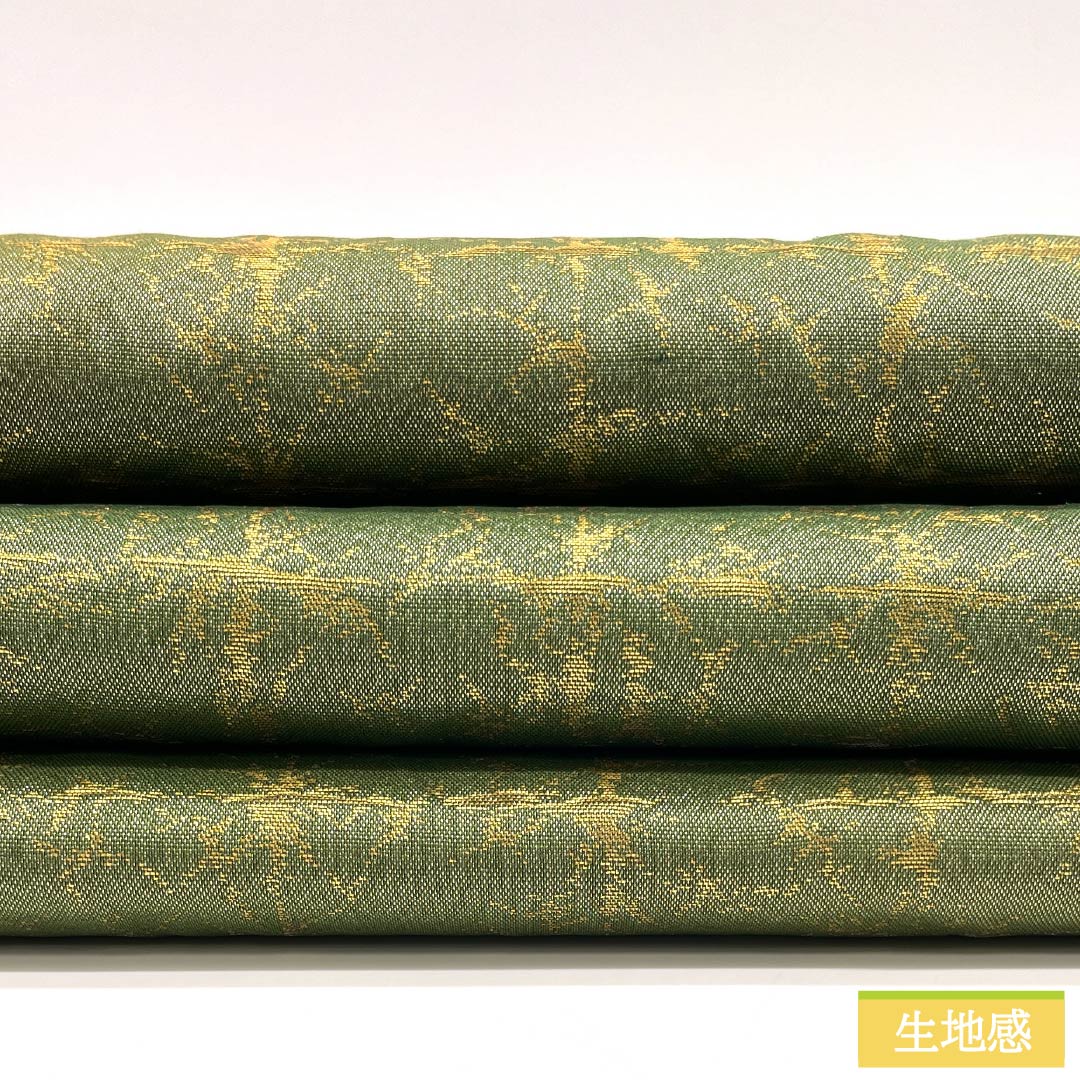 袋帯 正絹 老緑色(おいみどりいろ) 留袖用 作家物 辻ヶ花 帯丈440cm Sランク ポイント柄 フォーマル 緑系 1123014052319