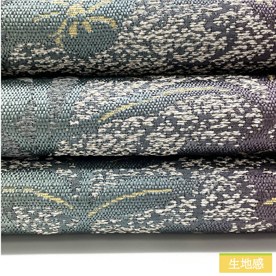 Fukuro Obi, pure silk, gradation, real mud dyeing, abstract flower, obi length 444cm, S rank, six-way, semi-formal, gradation style, 1123012232399
