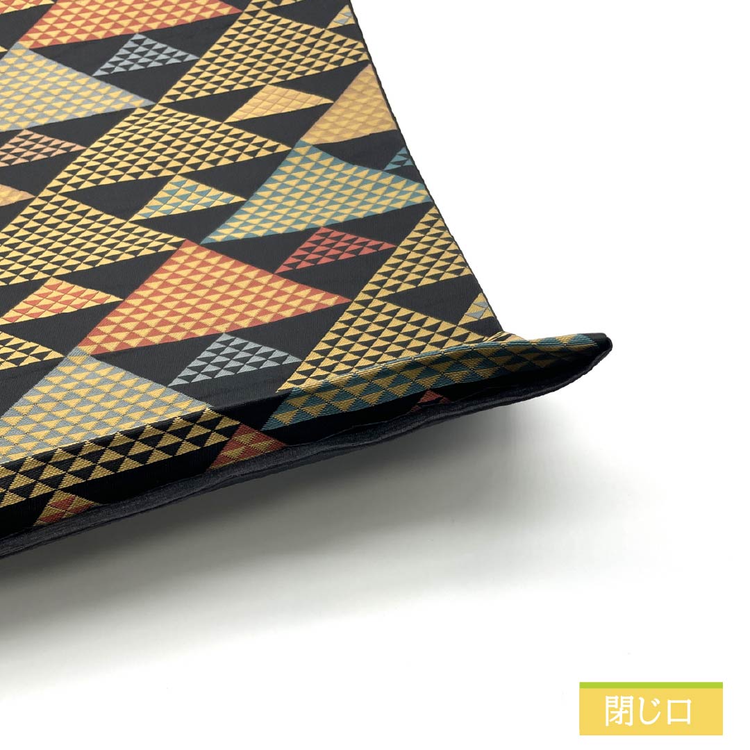 (Kyoto Fukuro Obi) Nagoya Obi, Polyester, S-Rank, Kyoto Fukuro Obi, Scale Pattern, Length 378cm, Full Length, Casual, Black, 1124010912310, Open-Leg Style