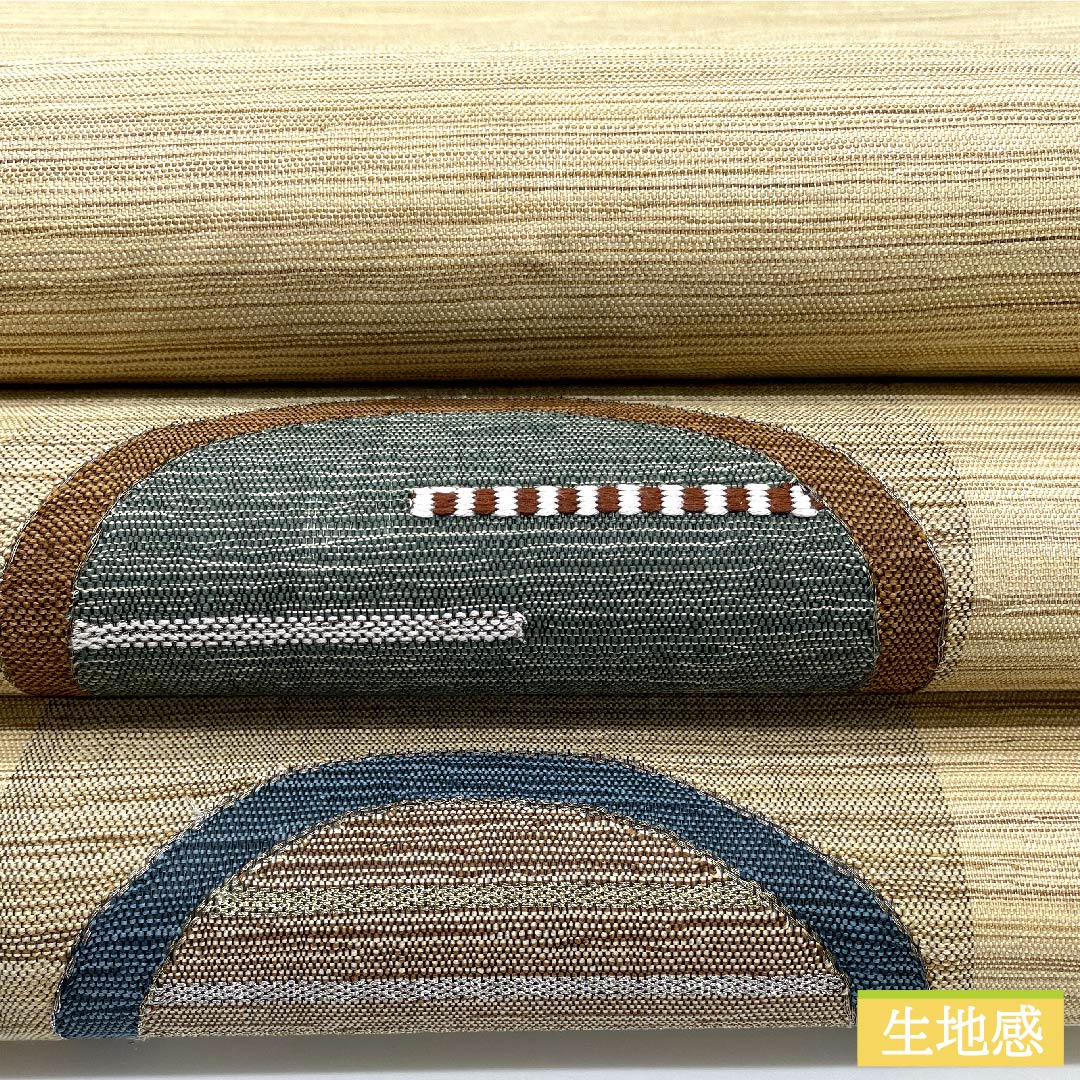 Fukuro Obi, pure silk, Tokyo white brown, circle, geometric pattern, obi length 448cm, S rank, six-pass, casual, beige, 1123011012325