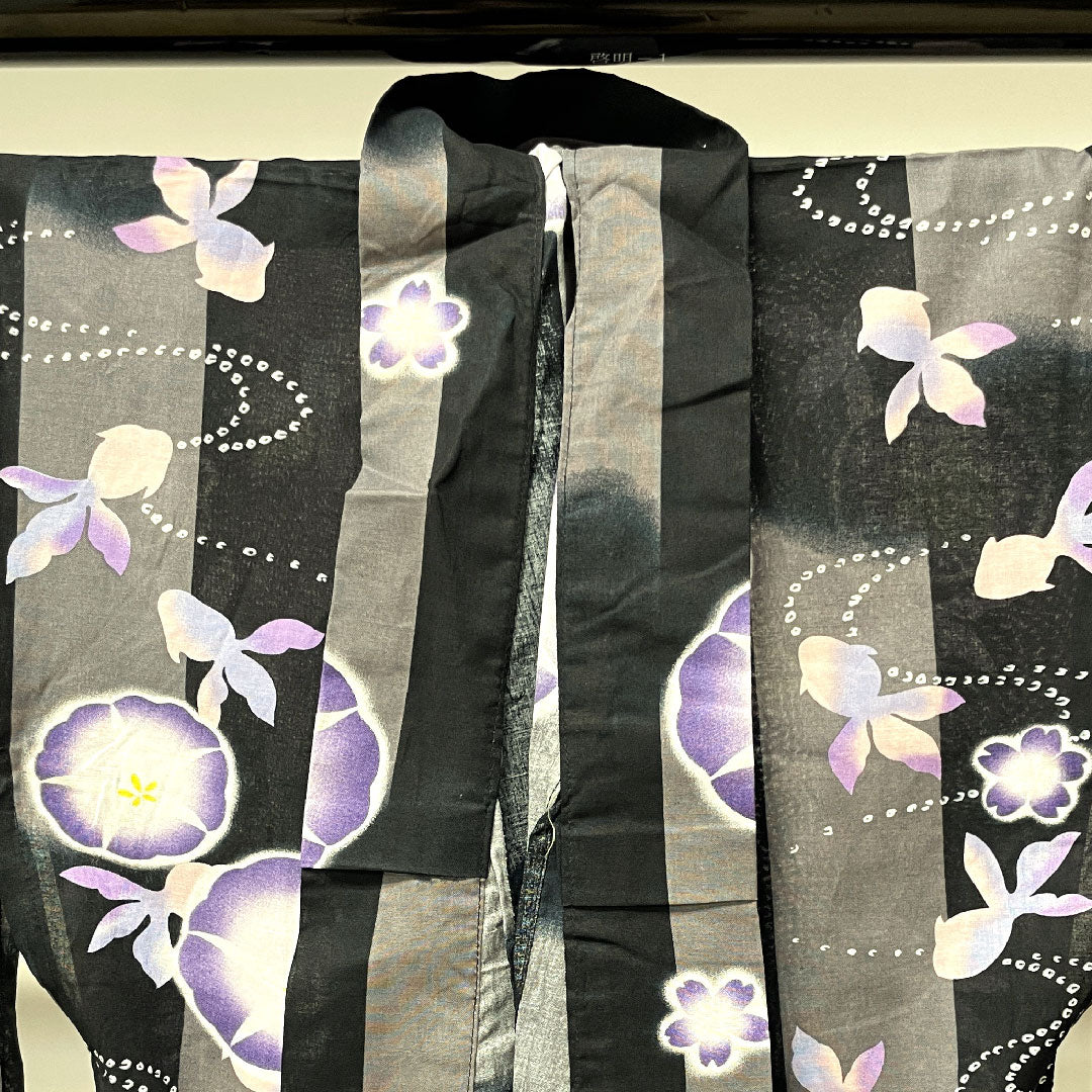 Yukata Goldfish Morning Glory Cherry Blossom Cotton S Rank Single Layer Length 161cm Sleeve Length 65cm Gradient 1118003802499