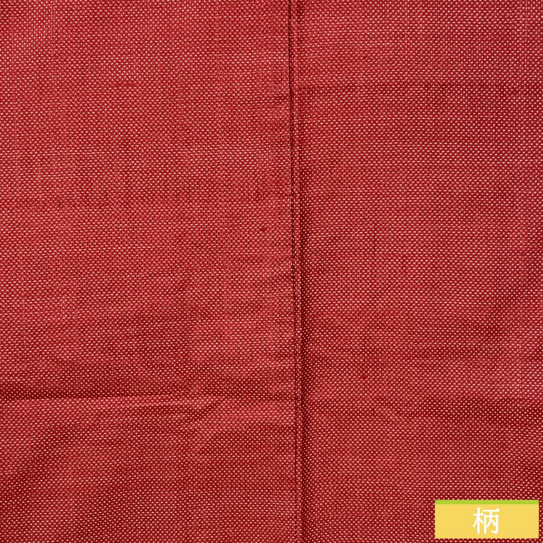 Haori (Japanese traditional kimono jacket) made of pure silk, grade A, length 79cm, sleeve length 63.5cm, madder red (akaneiro) color, kasuri pattern, tsumugi fabric, with haori cord, lined, red, 1117001283912