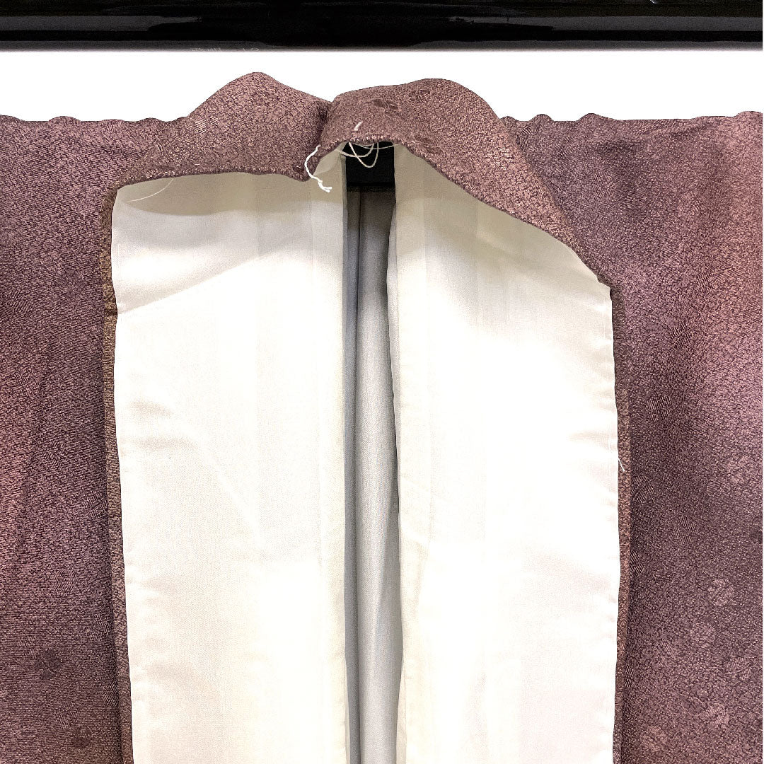 Plain color, vegetable dyed, Tango crepe, bell, length 160cm, sleeve length 65cm, lined, pure silk, S rank, purple, 1114000472420