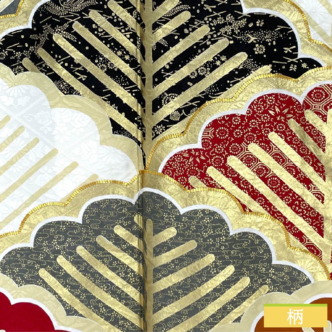 Furisode Kimono (Sleeve Kimono) - Pure Silk, S-Rank, Length 171.5cm, Sleeve Length 68cm, Lined, Pine Pattern, Rinz (Rinzu) Fabric, Diamond Guard Processing, Gradient Pattern, Product Number: 1113002192699